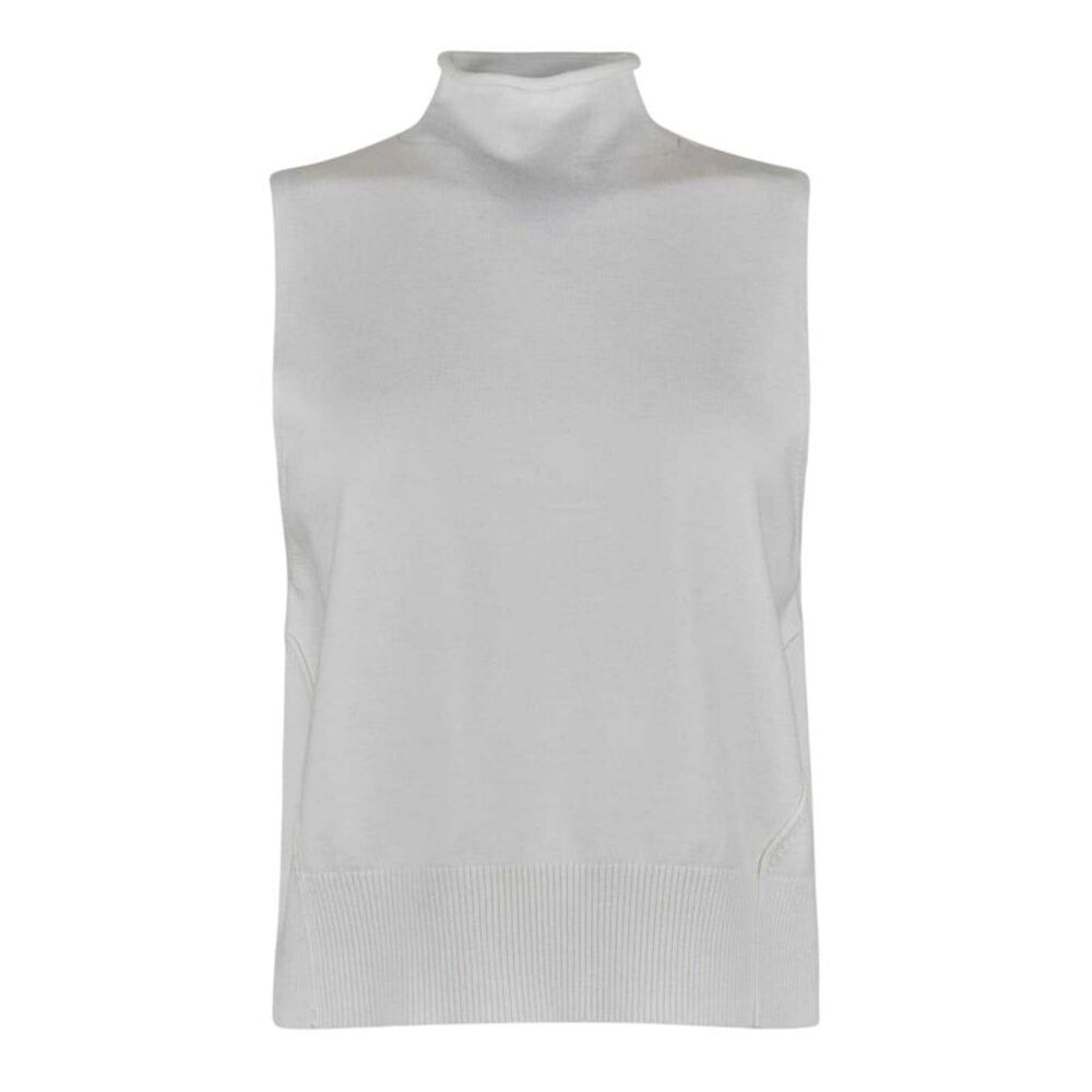 Jack Wills Womens/Ladies Knitted Turtle Neck Tank Top / Cream